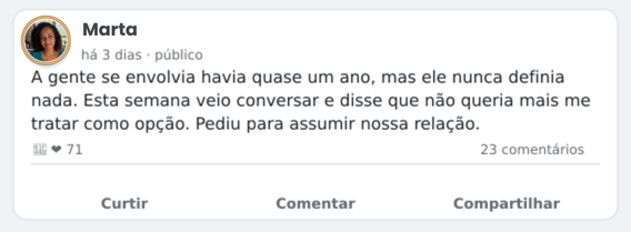 Exemplo ilustrativo de mensagem sobre reabertura de contato