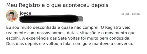 Exemplo ilustrativo de mensagem sobre reabertura de contato